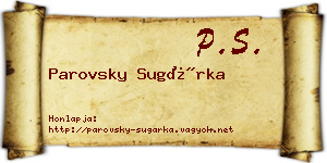 Parovsky Sugárka névjegykártya